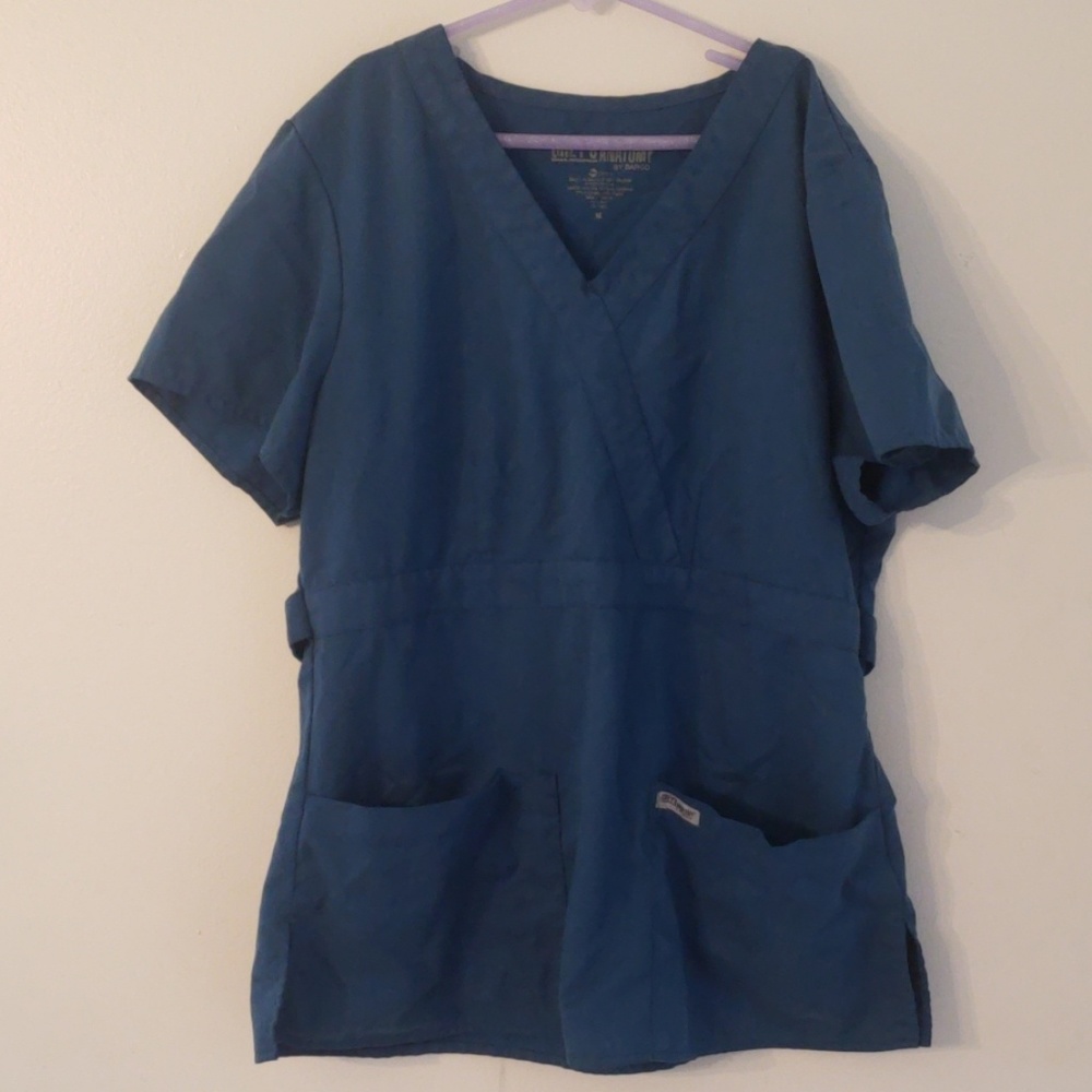 Grey's Anatomy blue scrub top